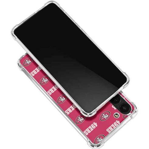 NFL San Francisco 49ers Blitz Series Galaxy S24 FE Clear Case
